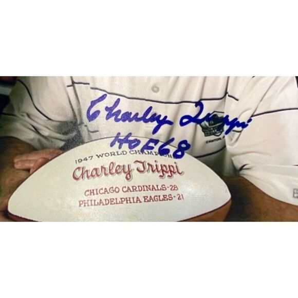 Charley Trippi Signed Photo 8X10 HOF 68 Inscribed Chicago Cardinals - Picture 2 of 2